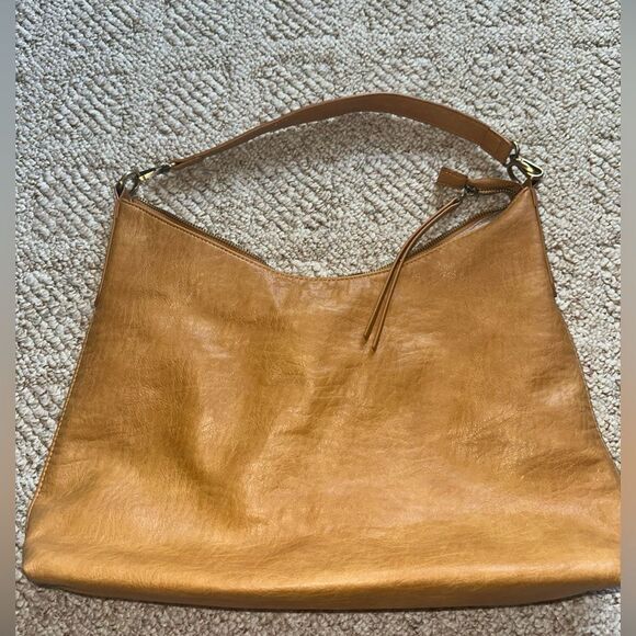 Joy Susan Handbags - Womens Joy Susan Leather Hobo Handbag Tote Purse -‎ camel color, EUC